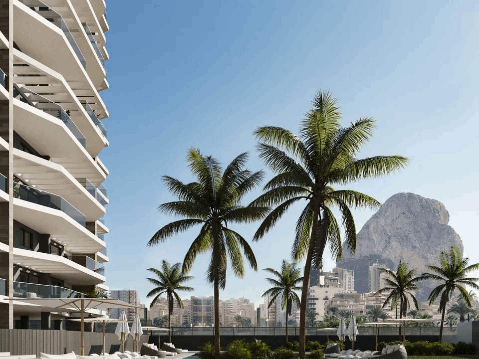 Luxury 2 bedroom apartment with sea view for sale in Calpe